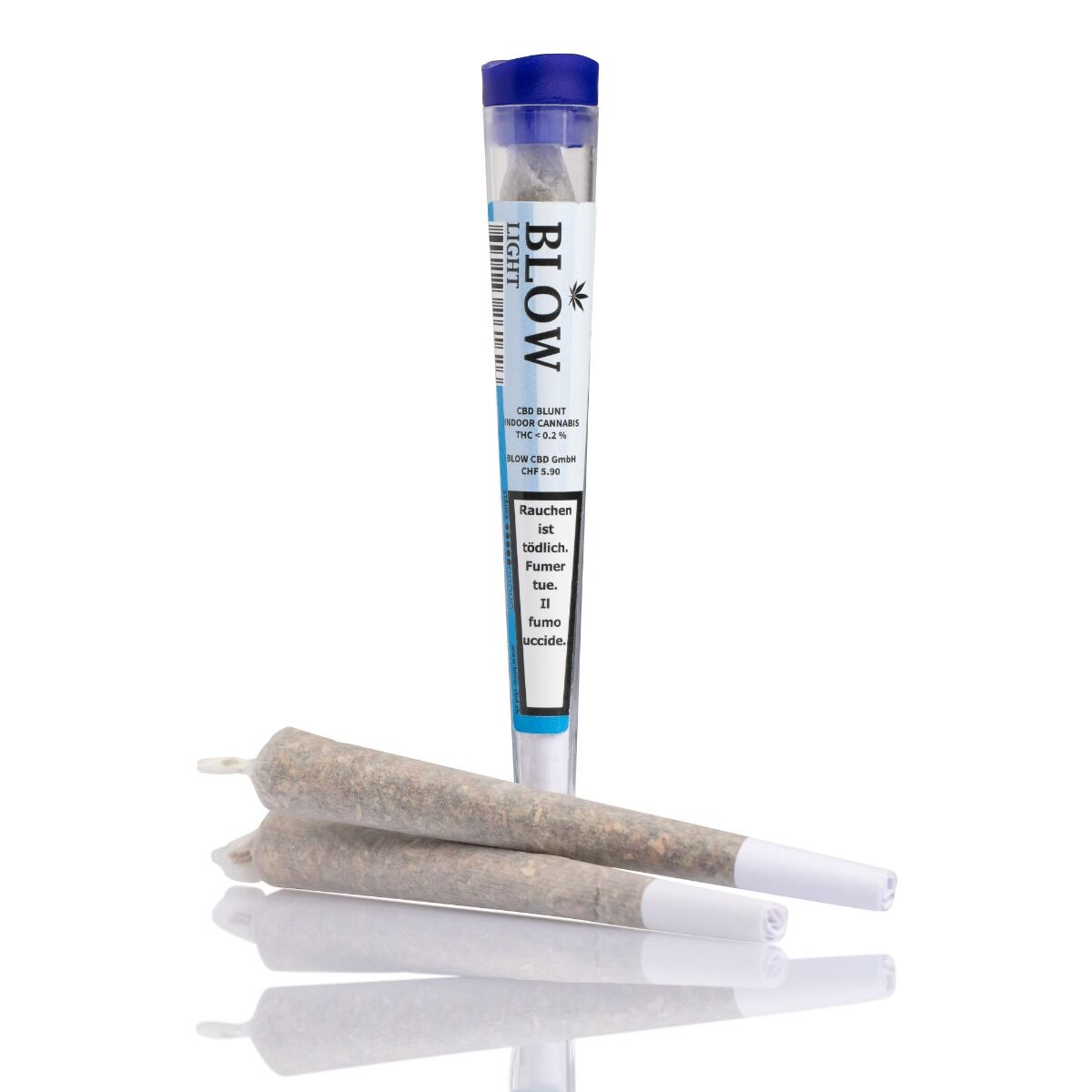 BLOW CBD Joint Einzeln Strawberry Blau Light Produktbild