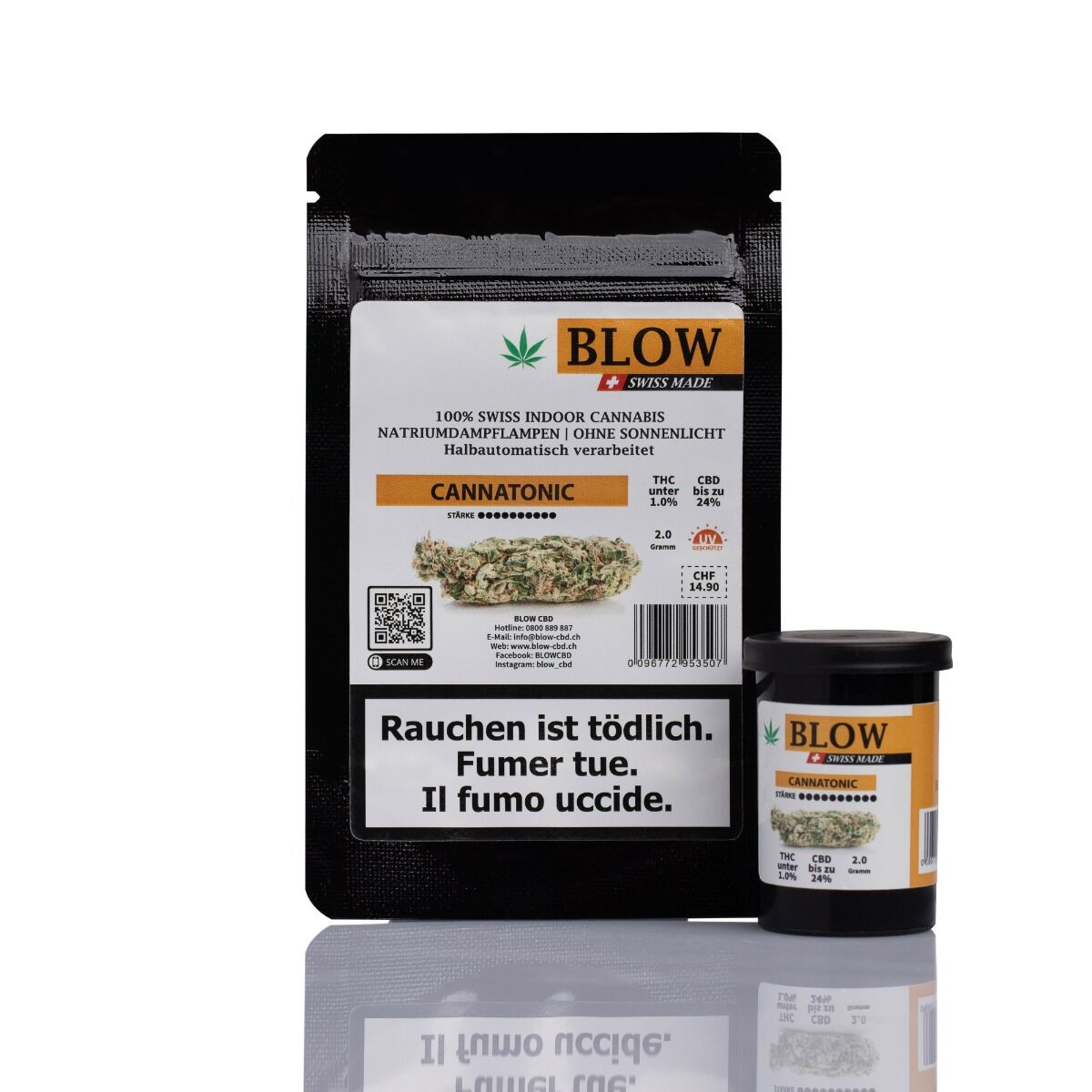BLOW CBD Blüten 2g Cannatonic Orange Maschinengeschnitten Produktbild