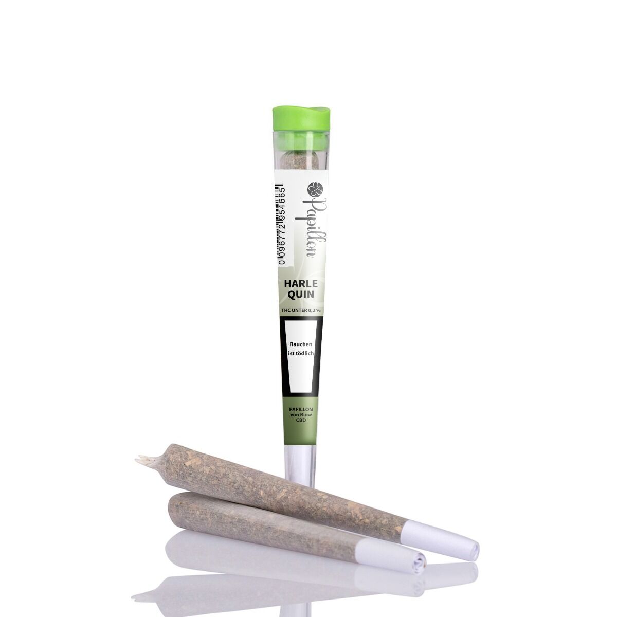 BLOW CBD Joint Einzeln Harlequin Grün Papillon Produktbild